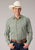 Roper Mens 2075 Plaid Cream/Teal Cotton Blend L/S Shirt