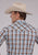 Roper Mens 2483 Western Plaid Cocoa/Sky Blue Cotton Blend L/S Shirt