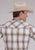 Roper Mens 2488 Western Plaid Cream/Tangerine Cotton Blend L/S Shirt