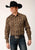 Roper Mens 55/45 Plaid Brown Multi Cotton Blend L/S Shirt