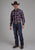 Roper Mens 2103 Plaid Navy/Red Cotton Blend L/S Shirt