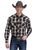 Roper Mens 2654 Plaid Black/White/Red Cotton Blend L/S Shirt