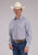Roper Mens 2476 Western Stripe Brown/Blue Cotton Blend L/S Shirt