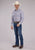 Roper Mens 2476 Western Stripe Brown/Blue Cotton Blend L/S Shirt