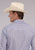 Roper Mens 2476 Western Stripe Brown/Blue Cotton Blend L/S Shirt