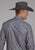 Roper Mens 2113 Stripe Dark Charcoal Grey Poly/Cotton L/S Shirt