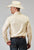 Roper Mens 1960 Tonal Stripe Cream Poly/Cotton L/S Shirt