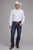 Roper Mens 2401A Tone on Tone White Poly/Cotton L/S Shirt