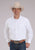 Roper Mens Aztec Tone on Tone White Cotton Blend L/S Shirt