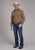 Roper Mens 2129 Ombre Plaid Brown/Tan Cotton Blend L/S Shirt