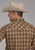 Roper Mens 2129 Ombre Plaid Brown/Tan Cotton Blend L/S Shirt
