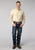 Roper Mens Tall Diamond Wallpaper White Cotton Blend L/S Shirt