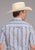 Roper Mens 2429 Paisley Trellis Blue Cotton Blend S/S Shirt