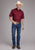 Roper Mens 2445 Solid Broadcloth Berry Cotton Blend S/S Shirt