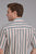 Roper Mens 2403 Ombre Stripe Navy/White Cotton Blend S/S Shirt