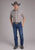 Roper Mens 2409 Plaid White/Grey Cotton Blend S/S Shirt
