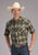 Roper Mens 2410 Plaid Tan Cotton Blend S/S Shirt