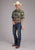 Roper Mens 2410 Plaid Tan Cotton Blend S/S Shirt