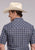 Roper Mens 2900 Plaid Navy/White Cotton Blend S/S Shirt