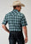 Roper Mens 1967 Ocean Plaid Blue Cotton Blend S/S Shirt