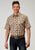 Roper Mens 1970 Brown Plaid Brown Cotton Blend S/S Shirt