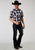 Roper Mens 1972 Plaid Black/White Cotton Blend S/S Shirt