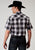 Roper Mens 1972 Plaid Black/White Cotton Blend S/S Shirt