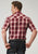 Roper Mens 1974 Plaid Red Cotton Blend S/S Shirt