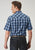 Roper Mens 1975 Midnight Plaid Blue Cotton Blend S/S Shirt