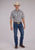 Roper Mens 2483 Western Plaid Cocoa/Sky Blue Cotton Blend S/S Shirt