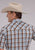 Roper Mens 2483 Western Plaid Cocoa/Sky Blue Cotton Blend S/S Shirt