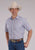 Roper Mens 2476 Western Stripe Brown/Blue Cotton Blend S/S Shirt