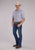 Roper Mens 2476 Western Stripe Brown/Blue Cotton Blend S/S Shirt