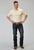 Roper Mens 1960 Tonal Stripe Cream Poly/Cotton S/S Shirt