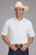 Roper Mens 2401A Tone on Tone White Poly/Cotton S/S Shirt