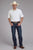 Roper Mens 2401A Tone on Tone White Poly/Cotton S/S Shirt