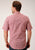 Roper Mens 1508 Small Scale Red Cotton Blend S/S Shirt