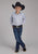 Roper Kids Boys 2428 Paisley White/Black Cotton Blend L/S Shirt