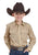 Roper Kids Boys 2661 Wallpaper Floral Tan Cotton Blend L/S Shirt