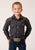 Roper Kids Boys Solid Broadcloth Charcoal Cotton Blend L/S Shirt