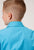 Roper Kids Boys Solid Broadcloth Blue Cotton Blend L/S Shirt