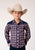 Roper Boys Cream Plaid Blue Cotton Blend L/S Shirt