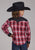 Roper Kids Boys 2131 Plaid Fancy Red/White Cotton Blend L/S Shirt