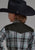 Roper Kids Boys 2105 Plaid Western Grey/Black Cotton Blend L/S Shirt