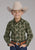 Roper Kids Boys 2127 Plaid Olive/Orange Cotton Blend L/S Shirt