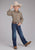 Roper Youth Boys 2411 Plaid Rust/Blue Cotton Blend L/S Shirt