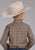 Roper Youth Boys 2411 Plaid Rust/Blue Cotton Blend L/S Shirt