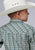 Roper Kids Boys 2075 Plaid Cream/Teal Cotton Blend L/S Shirt