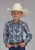 Roper Kids Boys 2484 Western Plaid Navy/Light Blue Cotton Blend L/S Shirt