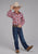 Roper Kids Boys 2487 Western Plaid Brown/Red Cotton Blend L/S Shirt